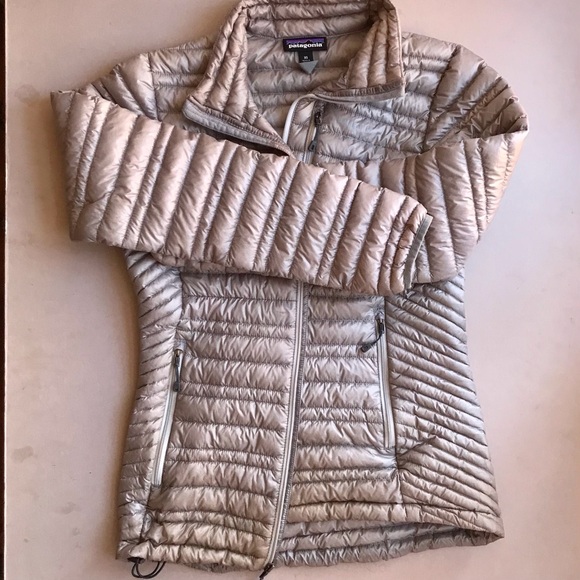 Patagonia Jacket Woman XS Ultralight Down Puffer Gray EUC - Picture 2 of 8
